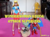 WONDERWOMAN & YODA ATTACK SUPERGIRL DC HEROES GIRLS STAR WARS THE FORCE AWAKENS SUPERMAN Toys