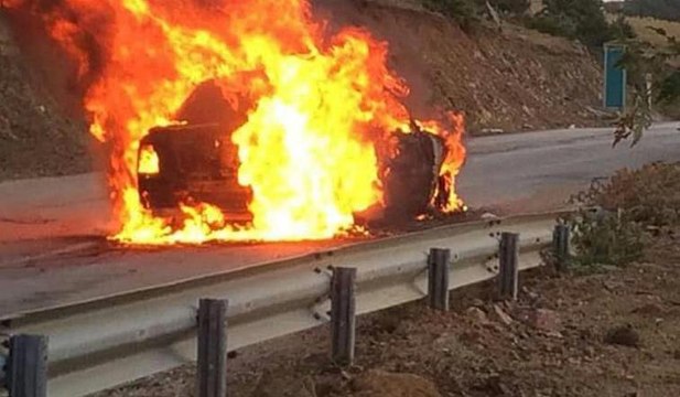 Seyir halindeyken alev topuna döndü