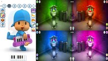 Talking Tom, Pocoyo and Friends Colors Reion Compilation Cat and Dog Animals Funny Vide
