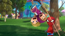 Bebés dibujos animados congelado movimiento en jugar hombre araña parada superhéroe columpios elsa ✿ hallazgos DOH