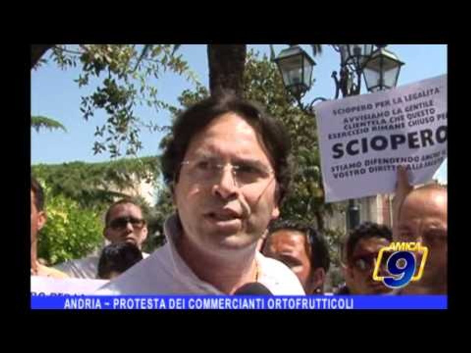 Andria | Protesta dei commercianti ortofrutticoli