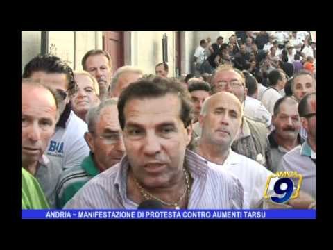 Andria | Manifestazione di protesta contro aumenti TARSU