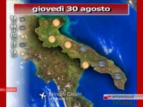 Previsioni del tempo, giovedì 30 agosto