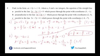 A LEVEL - IBP - RELATIONSHIP BETWEENS LINES - PARALLEL AND PERPENDICULAR LINES