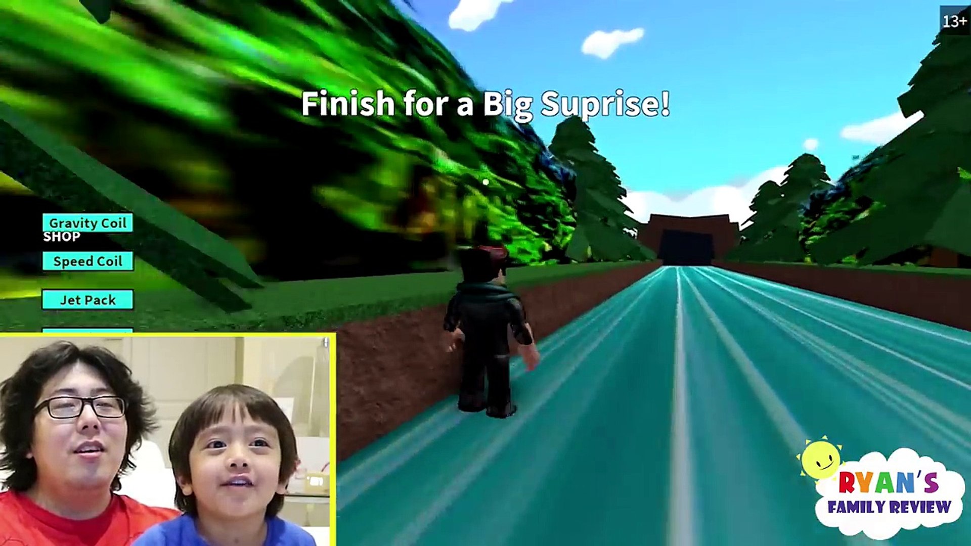 ⁣Ryan and Daddy Game Night! Lets Play Roblox Box Slide down with Ryans Family Review!