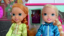 Anna And Elsa Toddlers Ice Cream Truck! Real Soft Serve Ice Cream! Barbie Videos Full epis