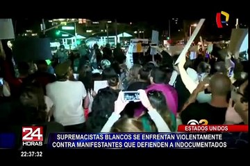 Supremacistas se enfrentan a manifestantes que defienden la inmigración en EEUU