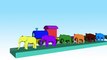 Elephant on Toy Train! Learn Colors with Elephant ! Elephants On Steam Locomotive