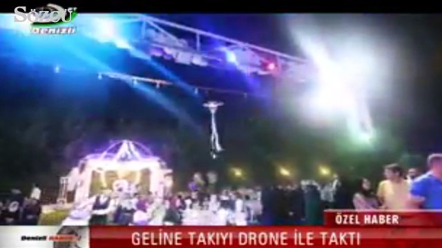 Geline takıyı drone ile takmak