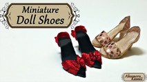 Handpainted Miniature Doll Shoes - Polymer Clay/Fabric Tutorial