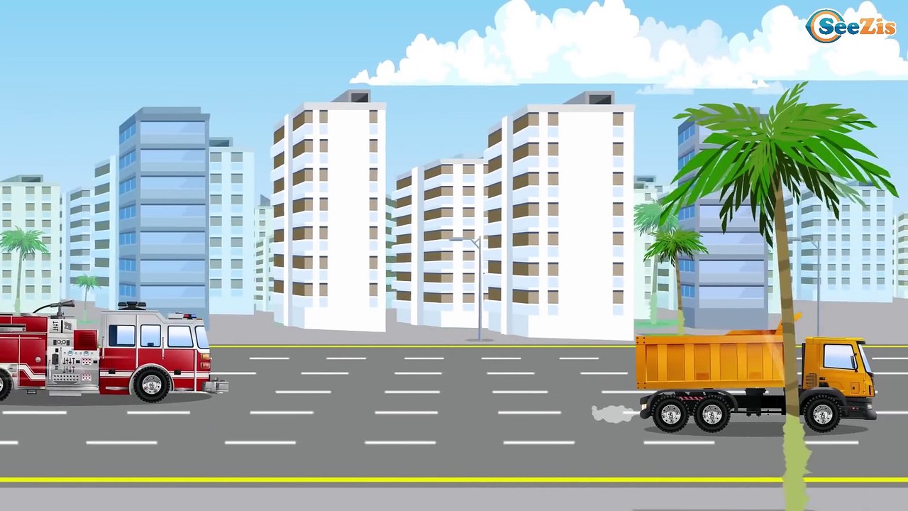 Red Sports Cars for Kids - Learn Racing Car and Chase - Cartoon for children w Vehicles Adventures