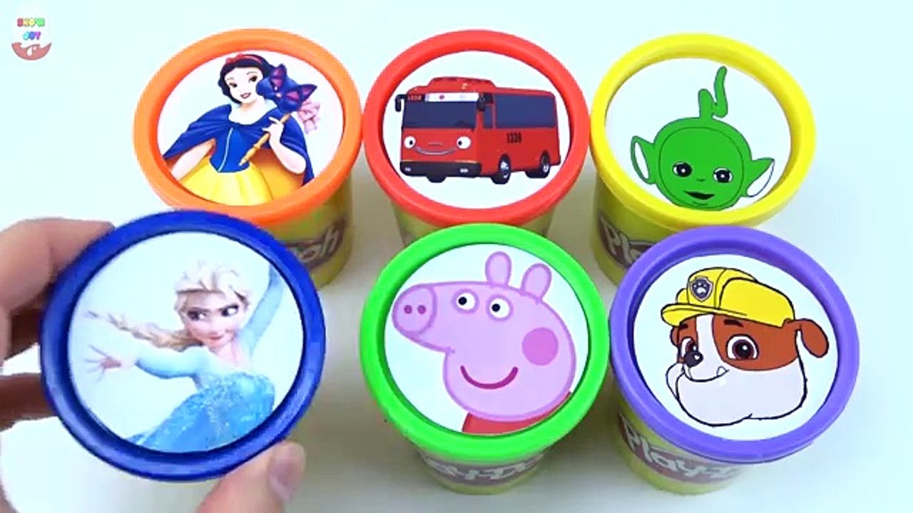 Autobus argile les couleurs pour de Apprendre petit porc jouer empilage Parlant à M jouets сups doh tayo peppa