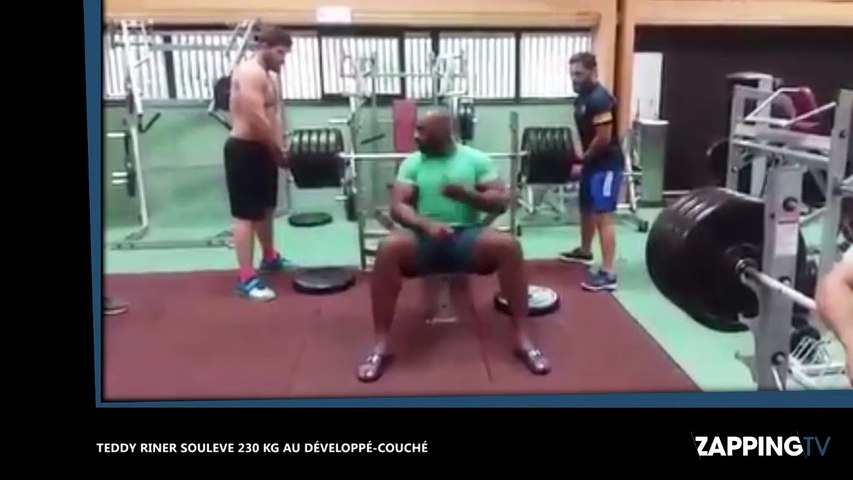 Quand Teddy Riner tente de soulever 230 kilos au développé-couché (vidéo) -  Vidéo Dailymotion
