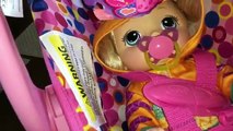 Bébé vivant bébé aller au revoir au revoir poupée à laide paquets pour alimentation