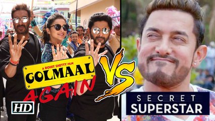 Is Aamir NERVOUS - ‘Secret Superstar’ CLASHES with  ‘Golmaal Again’