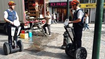 Bruxelles: les policiers en segway signalent les problèmes