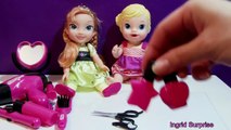 Una y una en un tiene una un en y Ana Corte congelado cabello Corte de pelo peluquero ha de apagado tijeras niños pequeños juguetes Elsa vs barbie