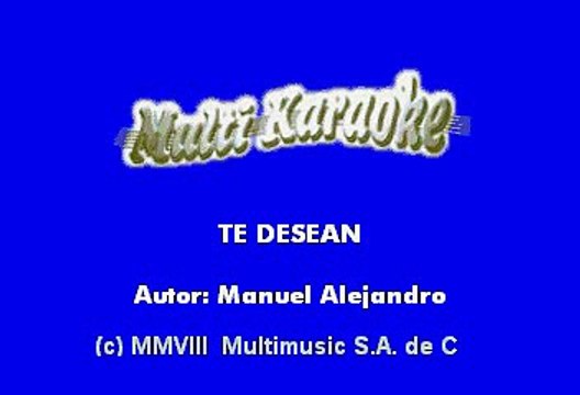 Luis Miguel - Te Desean (Karaoke)