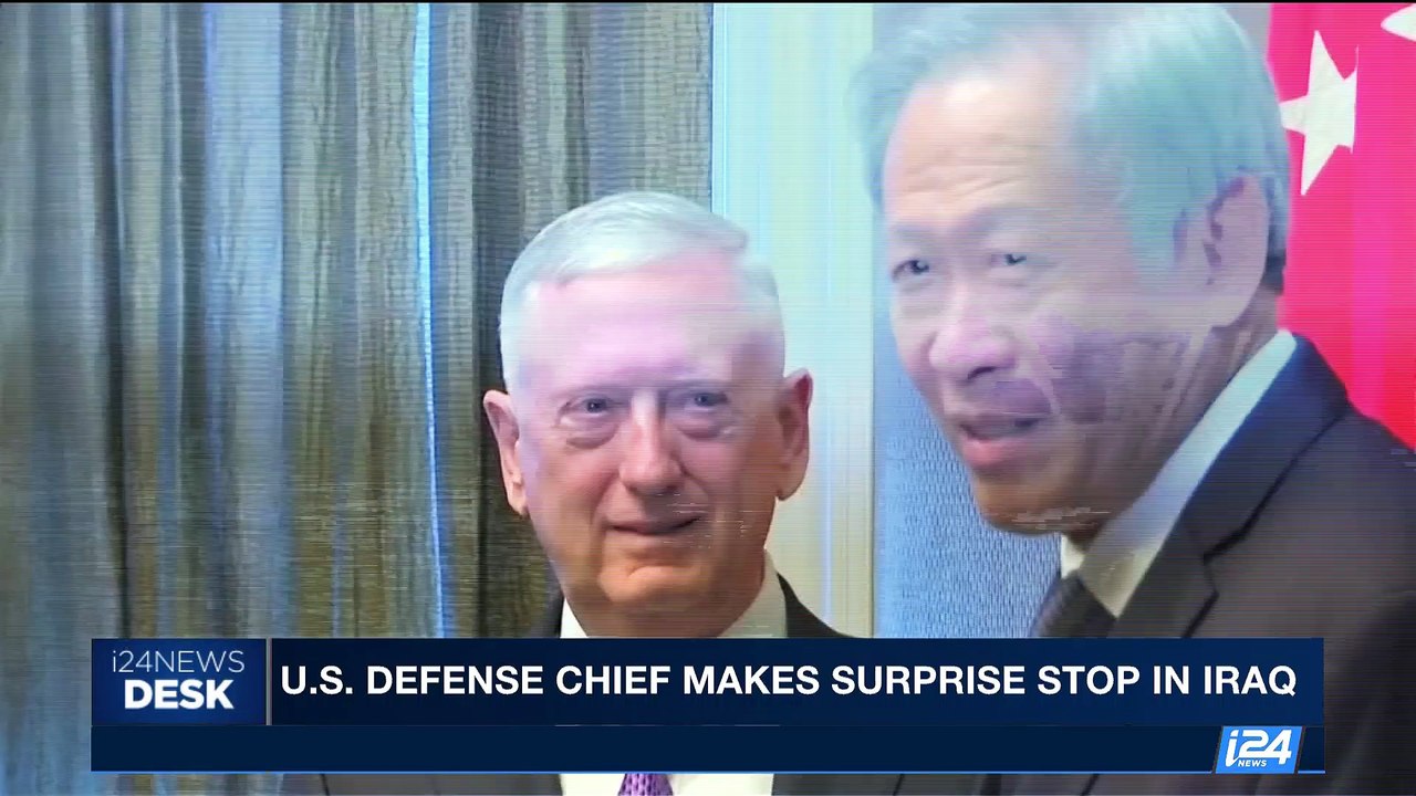 i24NEWS DESK | U.S. defense chief makes surprise stop in Iraq | Tuesday, August 22nd 2017