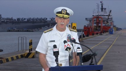 Des restes humains localisés dans le navire de guerre américain