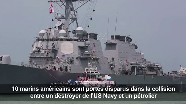 Des restes humains localisés dans le navire de guerre américain