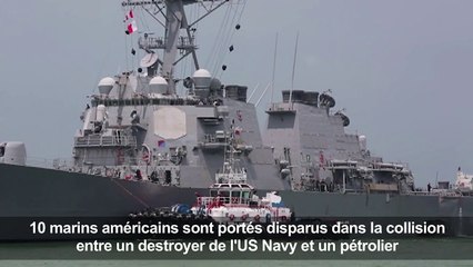 Des restes humains localisés dans le navire de guerre américain