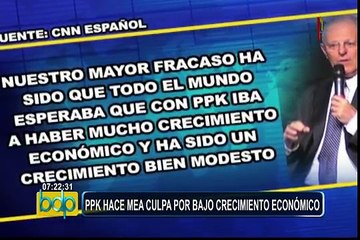 PPK hace mea culpa por bajo crecimiento económico