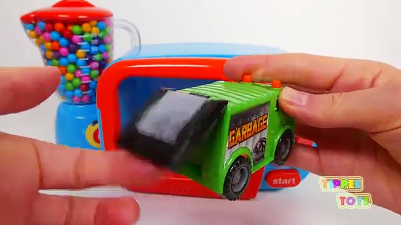 Узнайте цвета с транспортных средств для Дети микроволновая печь и смеситель Узнайте цвета с играть доч для