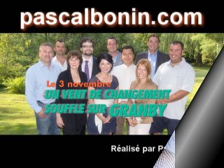 Ville de Granby élection Pascal Bonin et son groupe 2013