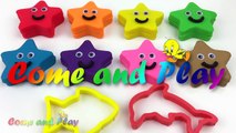 Apprendre les couleurs jouer étoiles avec poisson et dauphin moules amusement et Créatif pour enfants garderie