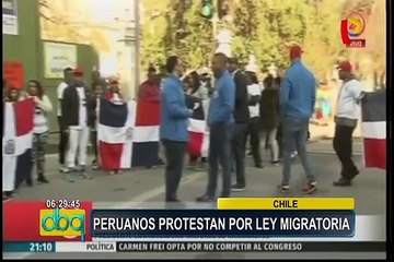 Chile: peruanos protestan por ley migratoria