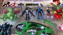 BEN 10 ALIEN FORCE 5 - Bootleg 4 pack Toy review (Raw video)
