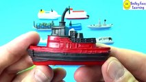 Water Vehicles for Children - Boats, Ships, Hovercraft, Oil Rig, Tug - Educational and Fun