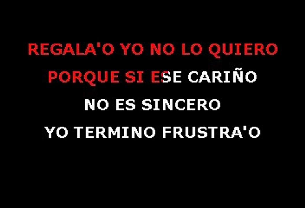 Gilberto Santa Rosa - No Quiero Na' Regalao Salsa (Karaoke)