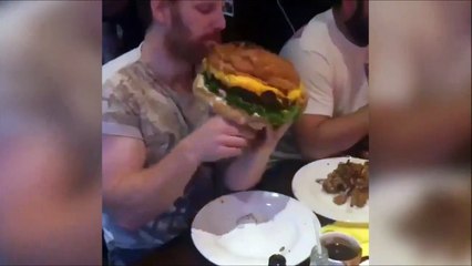Vas t'il réussir à manger cette hamburger de 5 kilos