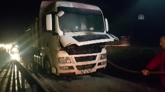 Anadolu Otoyolu'nda Araç Yangını - Düzce