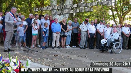 Medaille de la ville de Trets à FRANCOIS MONARCHA 20Aout2017