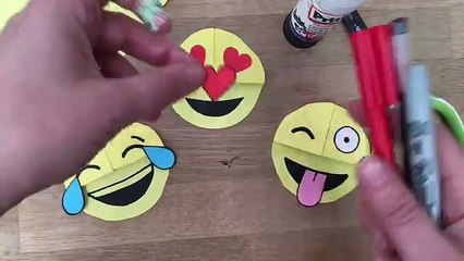 Signet coins artisanat bricolage facile papier emoji