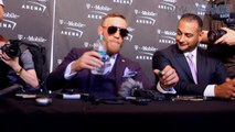 Conor McGregor full media scrum after Mayweather fight arrivals