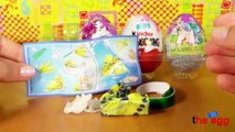 4 various chocolate Kinder Surprise Eggs, 2 Kinder and 2 Winnie the Pooh unboxing unwrappi