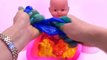 How To Make Rainbow Color Foam Jelly Monster Slime Learn Colors Baby Doll Bath Time