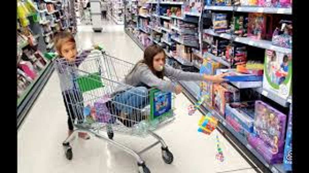 Bad Baby Making a Mess in the Store