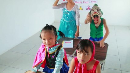 Frozen-Elsa-LEARN-MATHS-AT-SCHOOL-w-Spiderman-Joker-Pretend-Play-in-Real-Life-Family-Funny