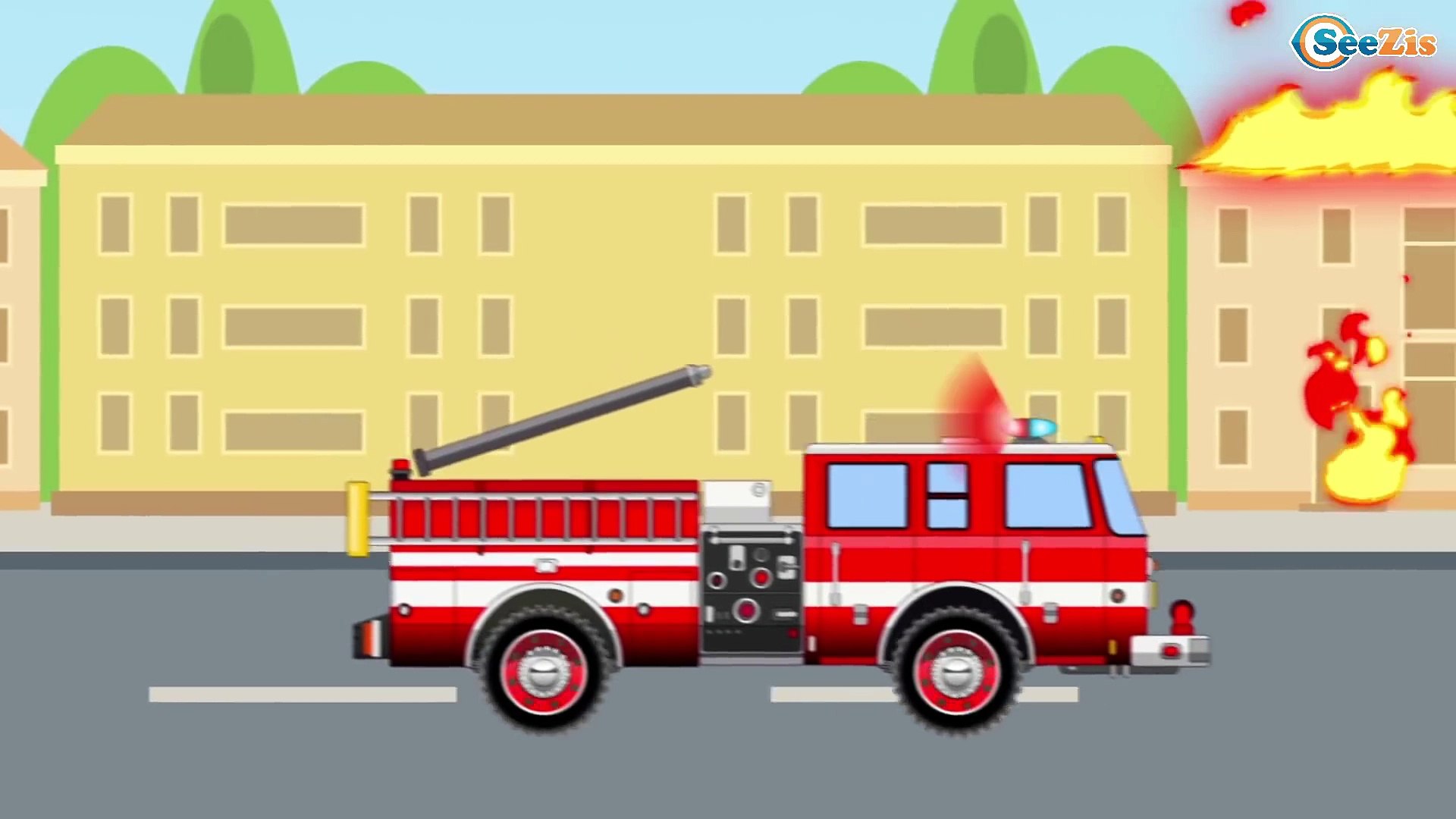 Camion de pompier et Police dessin animé - Héros de la Rue - Compilation –  Видео Dailymotion