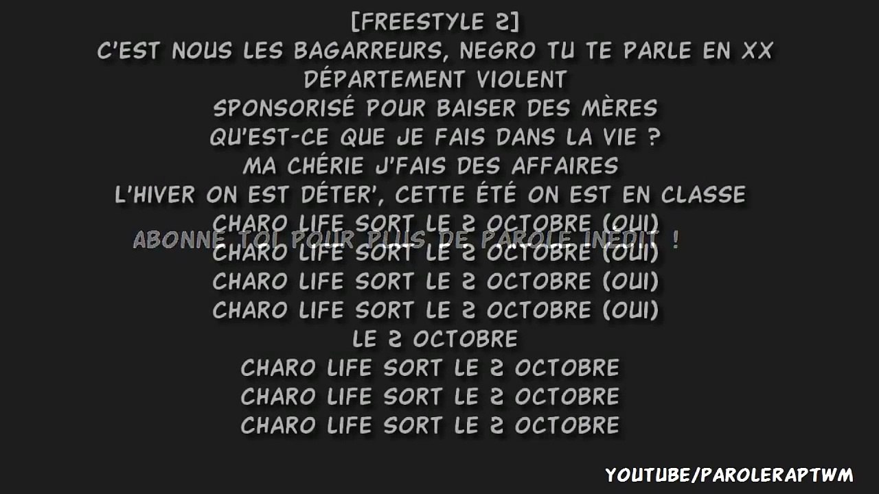 Niska Freestyle #CharoLife (Lyrics-paroles)