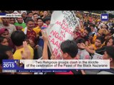 Two Religious groups clash in the middle of the celebration of the Feast of the Black Nazarene