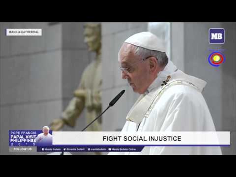 Pope held mass at the Manila Cathedral with cle...