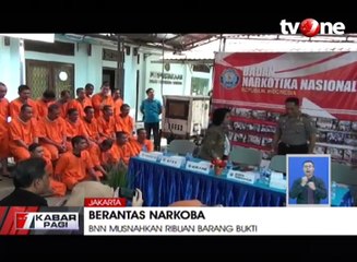 BNN Musnahkan Ribuan Barang Bukti Narkoba dari 7 Kasus