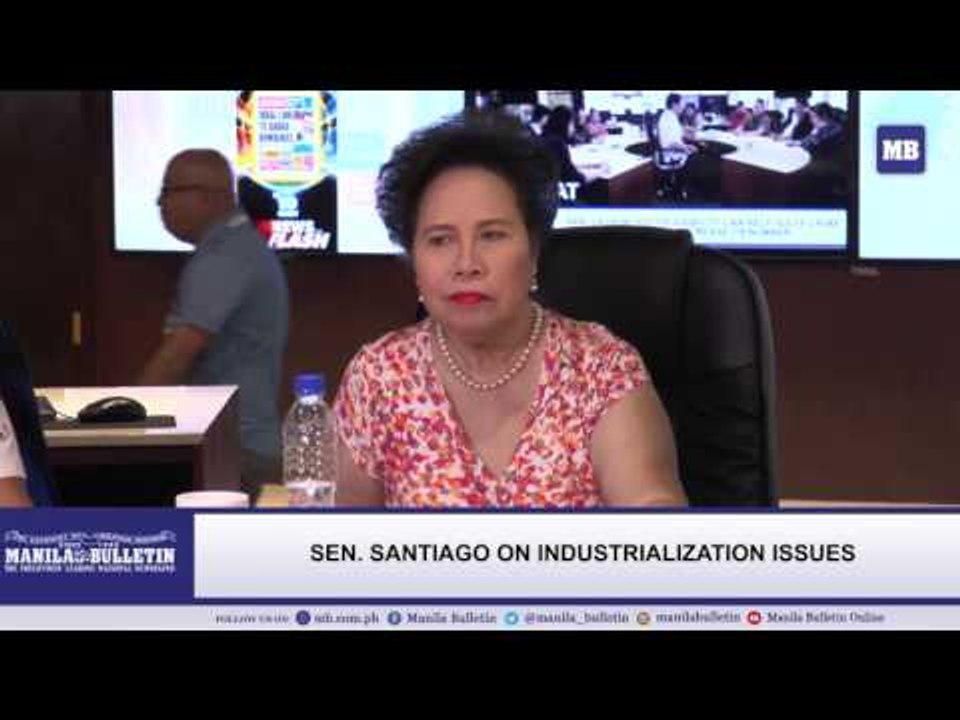 Sen. Santiago on easing Metro Manila traffic and industrialization issues
