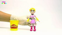 How To Makeup Disney Princess Babies Angel Play doh STOP MOTION Learn Colors Finger Family